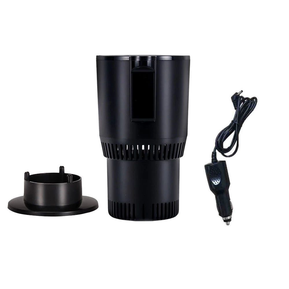 🚗 Smart Hot & Cold Cup Warmer/Cooler 🔥❄️ with Digital Temp Display | Car & Office Use