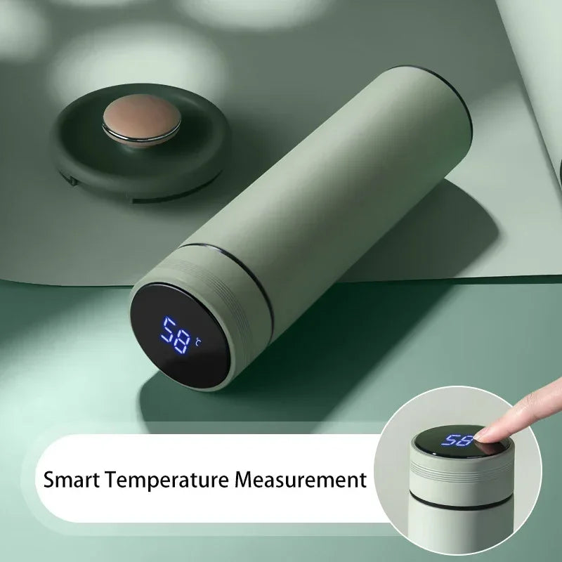 🌡️ 500ML Smart Thermos 💧 Hot & Cold 🚀 Temp Display Flask