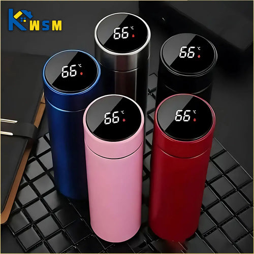 🌡️ 500ML Smart Thermos 💧 Hot & Cold 🚀 Temp Display Flask