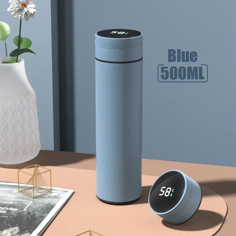 🌡️ 500ML Smart Thermos 💧 Hot & Cold 🚀 Temp Display Flask