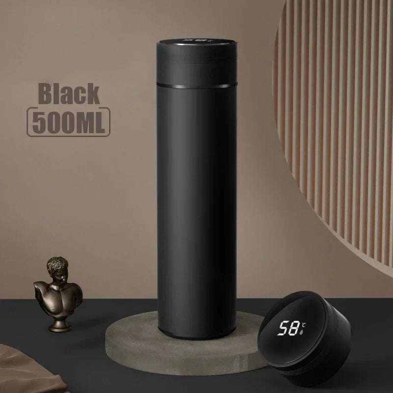 🌡️ 500ML Smart Thermos 💧 Hot & Cold 🚀 Temp Display Flask