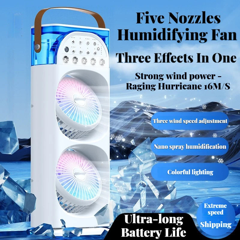 🧊 Silent Mini Air Cooler 💨 4-in-1 AC Fan | Humidifier & Air Conditioner for Home Room