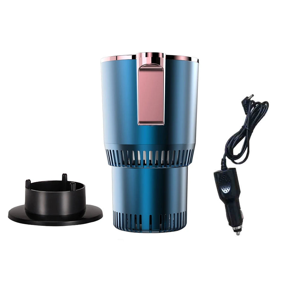 🚗 Smart Hot & Cold Cup Warmer/Cooler 🔥❄️ with Digital Temp Display | Car & Office Use
