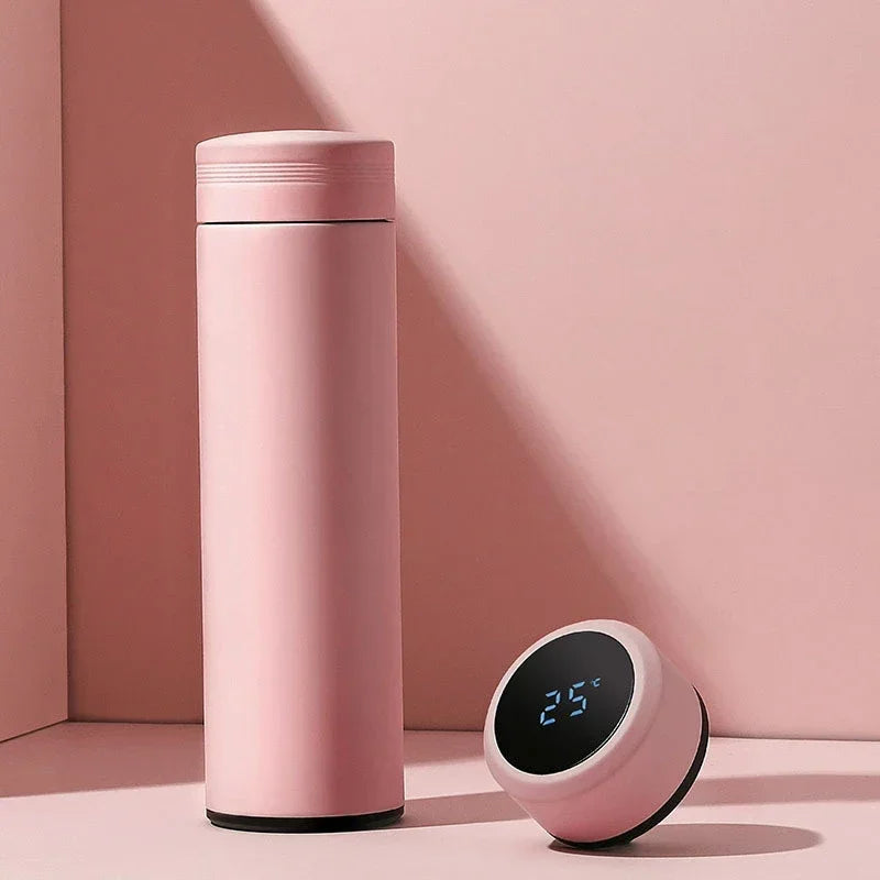🌡️ 500ML Smart Thermos 💧 Hot & Cold 🚀 Temp Display Flask