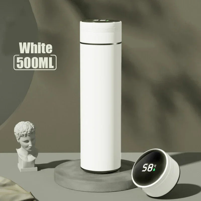 🌡️ 500ML Smart Thermos 💧 Hot & Cold 🚀 Temp Display Flask