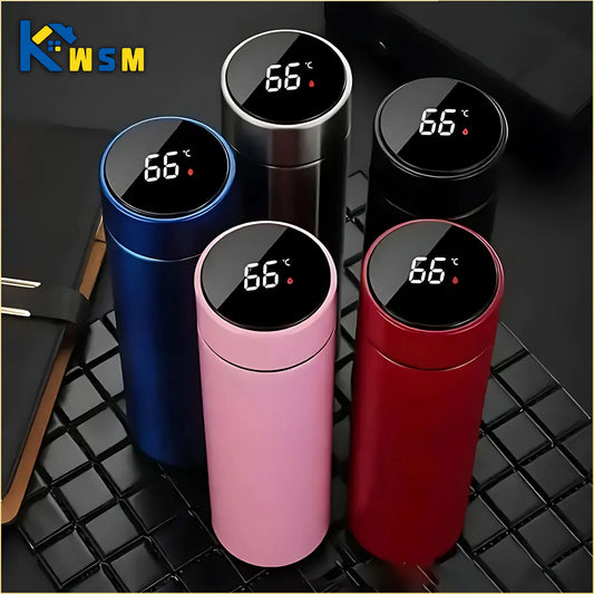 🌡️ 500ML Smart Thermos 💧 Hot & Cold 🚀 Temp Display Flask