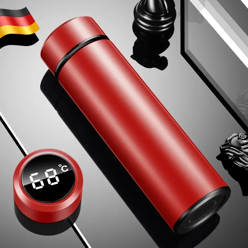 🌡️ 500ML Smart Thermos 💧 Hot & Cold 🚀 Temp Display Flask
