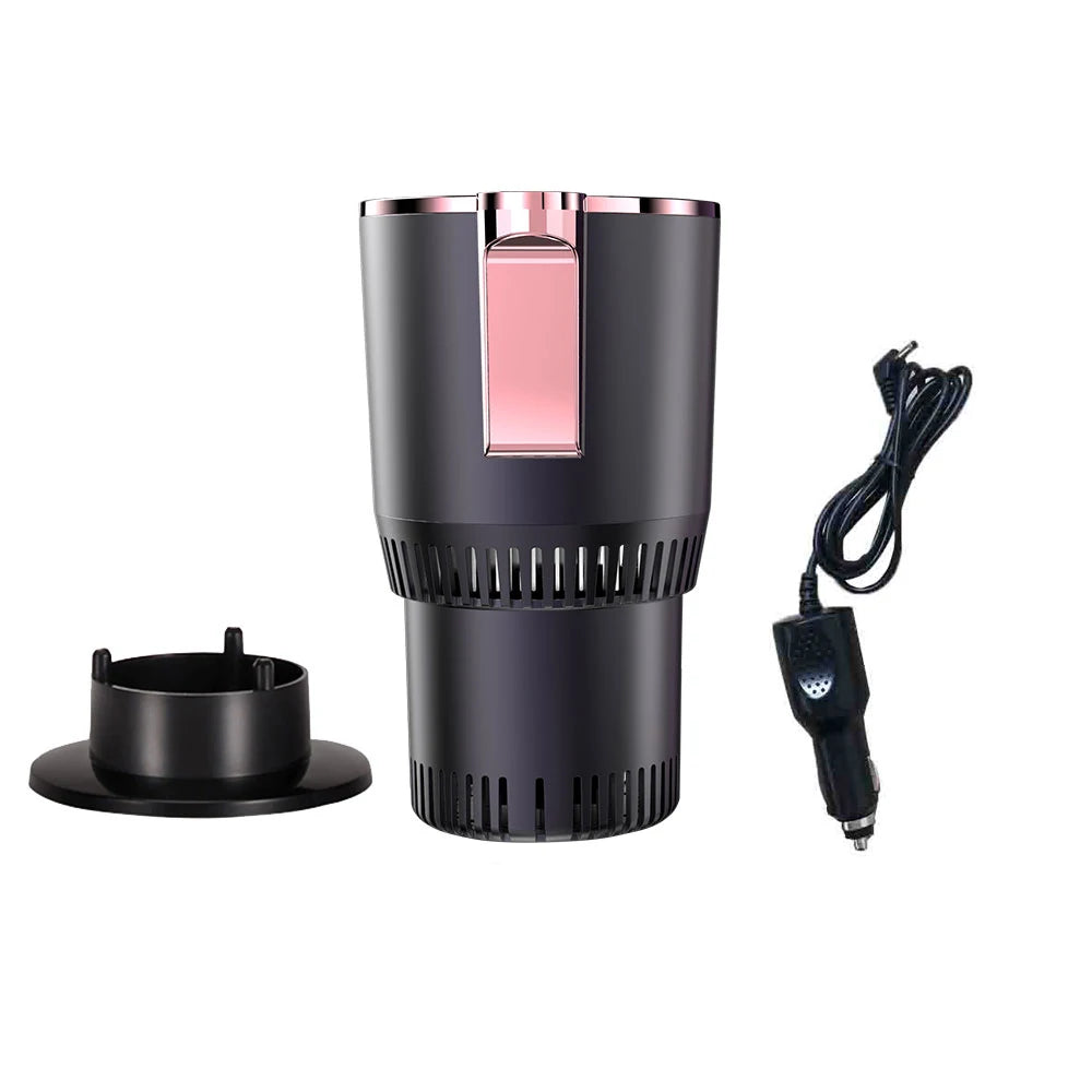 🚗 Smart Hot & Cold Cup Warmer/Cooler 🔥❄️ with Digital Temp Display | Car & Office Use