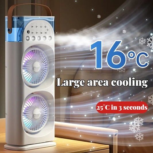 🧊 Silent Mini Air Cooler 💨 4-in-1 AC Fan | Humidifier & Air Conditioner for Home Room