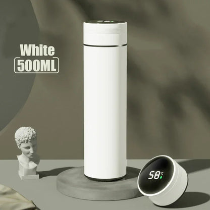 🌡️ 500ML Smart Thermos 💧 Hot & Cold 🚀 Temp Display Flask
